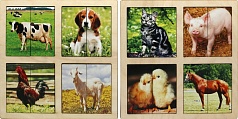 Картинки-половинки Домашние животные (2 планшета) 