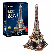 3D пазл Эйфелева башня с LED-подсветкой, 84 детали