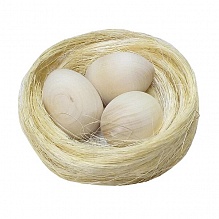 Гнездо с крупными яйцами (3шт) под роспись