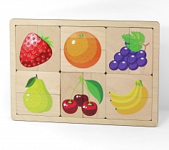 Игра развивающая деревянная "Фрукты, ягоды"