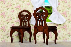 Набор с двумя стульями (коричневый)