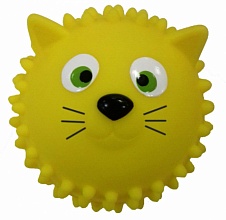 Мяч массажный "Кошка" желтая, 8,5 см