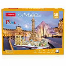 3D пазл Париж CityLine, 114 детали